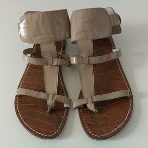 Sam Edelman Tan Patent Leather Strappy Sandals